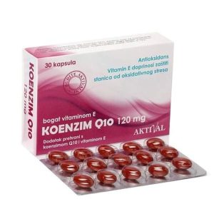 Aktival Koenzim Q10 120 mg + vitamin E kapsule