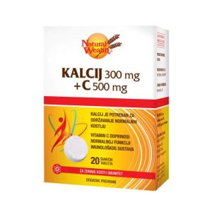 Natural Wealth Kalcij 300 mg + C 500 mg