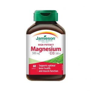 Jamieson Magnezij 500 mg + D3, 60 tableta